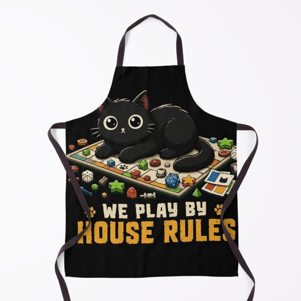 Item preview, We Play By House Rules Funny Black Cat Board Game Design | Cute Cat Lover Gift for Tabletop & Board Game Fans designed and sold by Huddy-clothes.