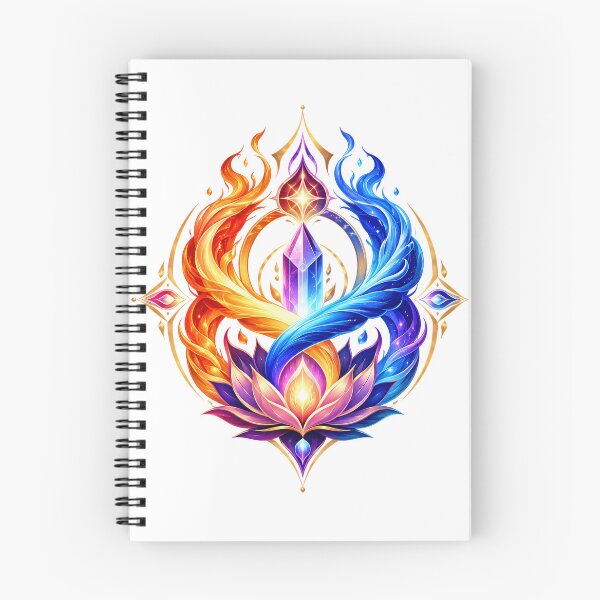 Item preview, Dual Flame Crystal Lotus designed and sold by syotos-ai.