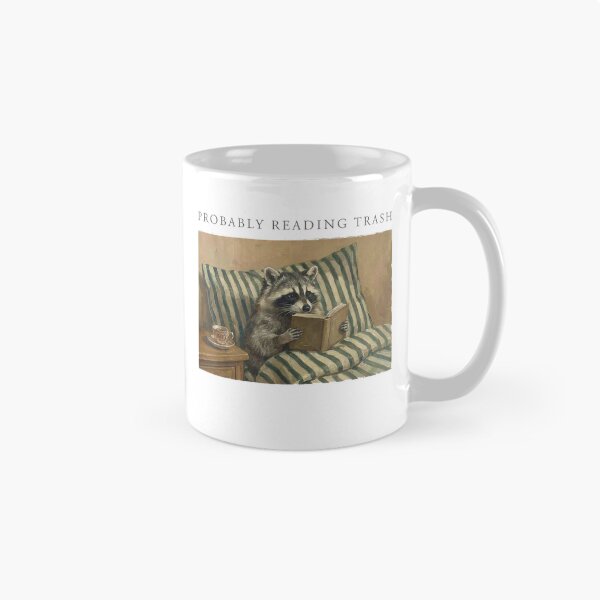 Item preview, Probablemente leyendo basura. Divertido mapache amante de los libros. Camiseta picante y literaria. designed and sold by Othinus.