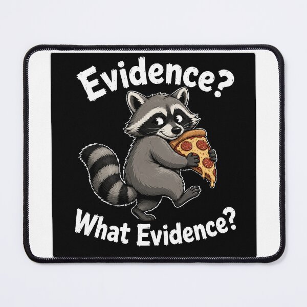 Item preview, Evidence What Evidence Raccoon With Pizza designed and sold by Owcomm.