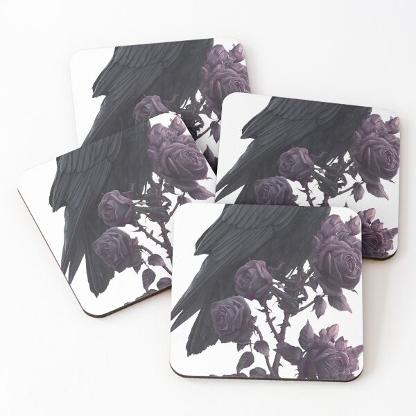 Item preview, Gothic Raven on Thorned Rose Branch designed and sold by IllumeInk.