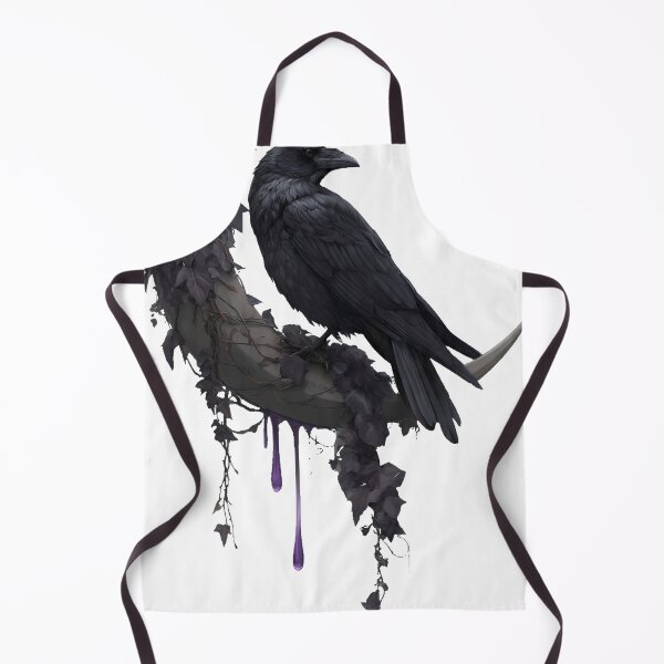Item preview, Raven Crescent Moon Dead Ivy designed and sold by IllumeInk.