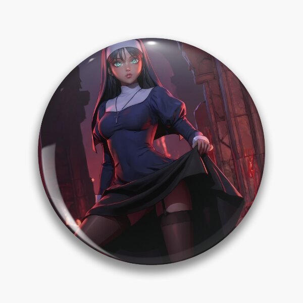 Item preview, Crimson Nun Gothic Dark Fantasy Art designed and sold by GalleryBrisArt.