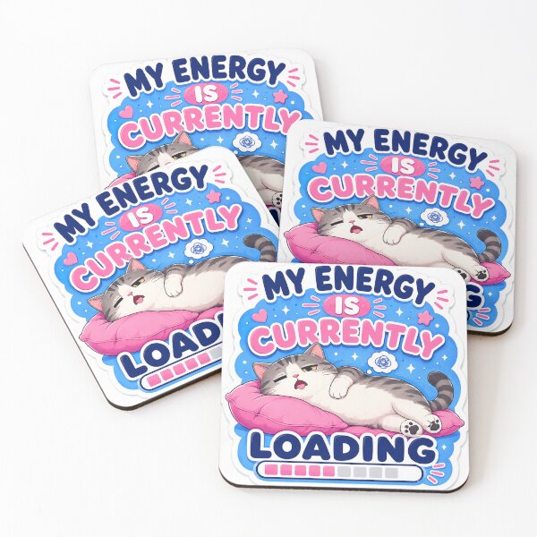 Item preview, My Energy Is Currently Loading Cat designed and sold by Owcomm.