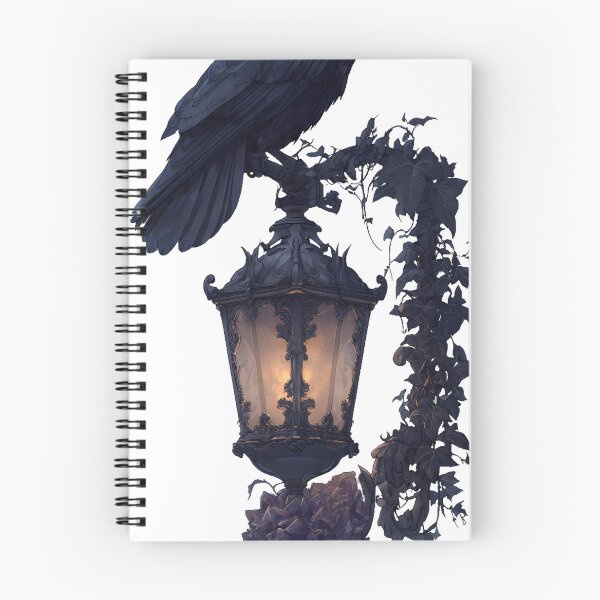 Item preview, Raven Gothic Lantern Amethyst Geode designed and sold by IllumeInk.