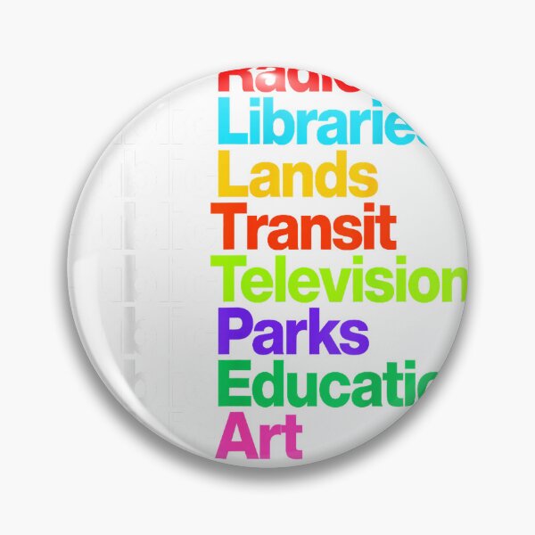 Item preview, Public Radio Libraries Lands Transit Television Parks T-Shirt designed and sold by DArtfulStudio.