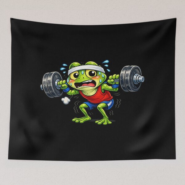 Item preview, Squat Struggle - Gym Frog designed and sold by odkocreative.