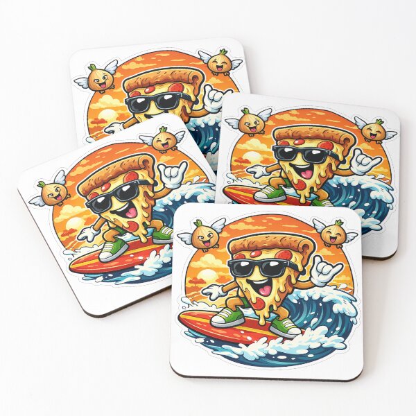 Item preview, Cool Pizza Surfing Slice designed and sold by Owcomm.