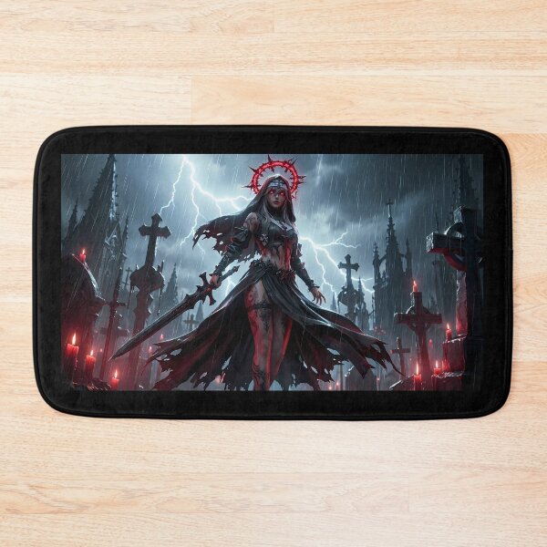 Item preview, Crimson Nun Gothic Dark Fantasy Art designed and sold by GalleryBrisArt.