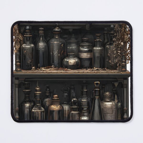 Item preview, Black Cat Apothecary Potion Shelf designed and sold by IllumeInk.