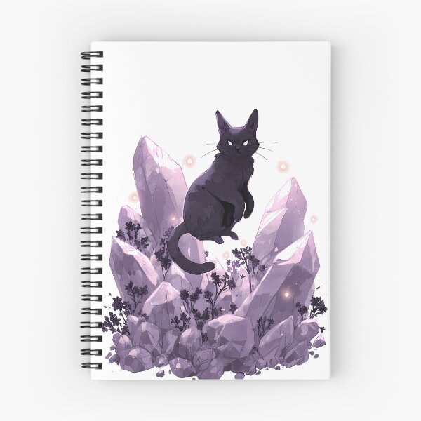 Item preview, Black Cat Amethyst Crystal Garden designed and sold by IllumeInk.