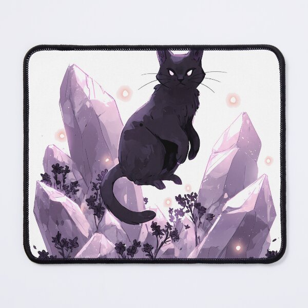 Item preview, Black Cat Amethyst Crystal Garden designed and sold by IllumeInk.