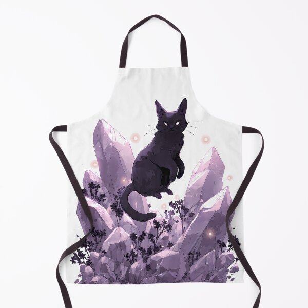 Item preview, Black Cat Amethyst Crystal Garden designed and sold by IllumeInk.