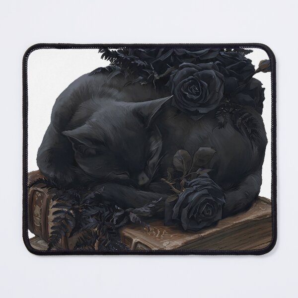 Item preview, Black Cat on Gothic Grimoire designed and sold by IllumeInk.