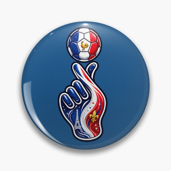 Item preview, France Soccer Finger Spin Design | French Football Fan Art | Tricolor Football Graphic | France World Cup Supporter Gift | Soccer Lover T-Shirt Sticker Poster designed and sold by thesmilngnature.