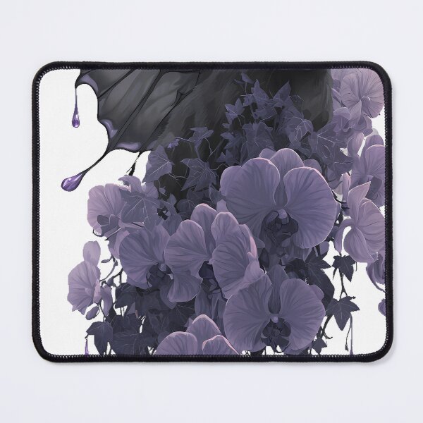 Item preview, Black Cat Butterfly Wings Gothic Orchids designed and sold by IllumeInk.
