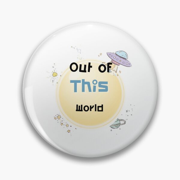 Item preview, Out Of This World Retro Spaceship Galaxy Quote designed and sold by Good Day Design.
