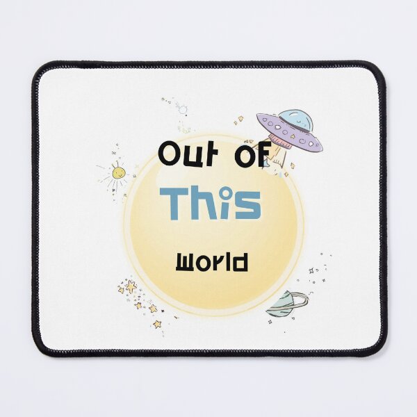 Item preview, Out Of This World Retro Spaceship Galaxy Quote designed and sold by Good Day Design.