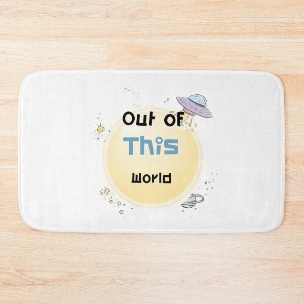 Item preview, Out Of This World Retro Spaceship Galaxy Quote designed and sold by Good Day Design.