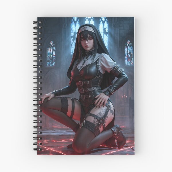 Item preview, Crimson Nun Gothic Dark Fantasy Art designed and sold by GalleryBrisArt.