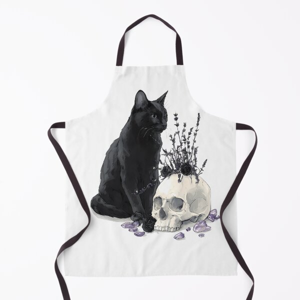 Item preview, Black Cat Gothic Lavender and Skull designed and sold by IllumeInk.