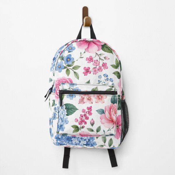 Item preview, Soft Pink and Blue Floral Garden Pattern designed and sold by Owcomm.