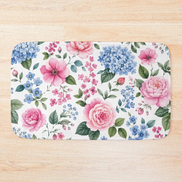 Item preview, Soft Pink and Blue Floral Garden Pattern designed and sold by Owcomm.
