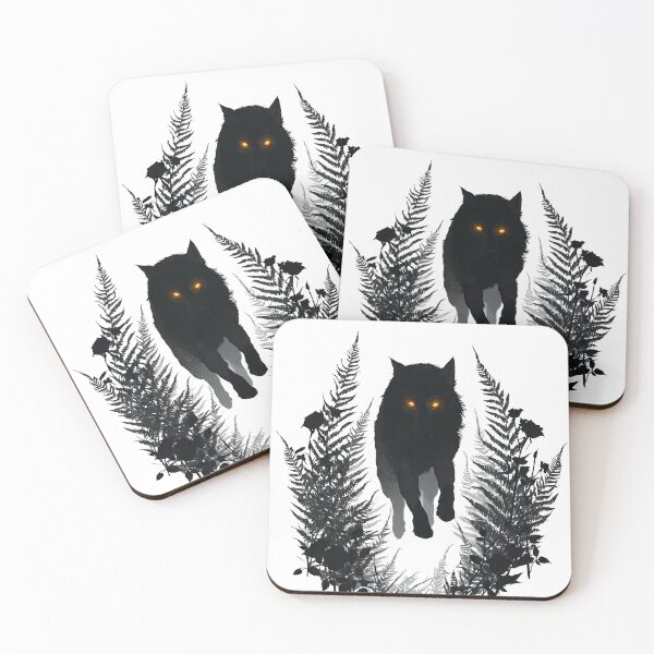 Item preview, Gothic Wolf Moonlit Forest Ferns designed and sold by IllumeInk.