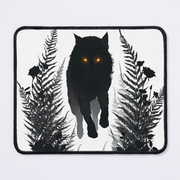 Item preview, Gothic Wolf Moonlit Forest Ferns designed and sold by IllumeInk.