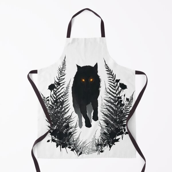 Item preview, Gothic Wolf Moonlit Forest Ferns designed and sold by IllumeInk.