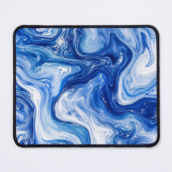 Item preview, Oceanic Blue Swirl Marble Pattern designed and sold by Owcomm.