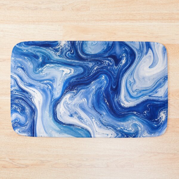 Item preview, Oceanic Blue Swirl Marble Pattern designed and sold by Owcomm.
