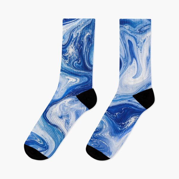 Item preview, Oceanic Blue Swirl Marble Pattern designed and sold by Owcomm.