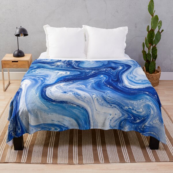 Item preview, Oceanic Blue Swirl Marble Pattern designed and sold by Owcomm.