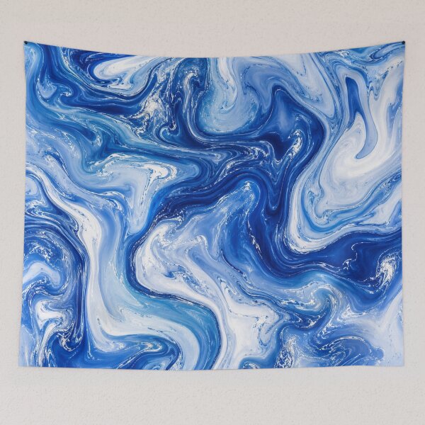 Item preview, Oceanic Blue Swirl Marble Pattern designed and sold by Owcomm.