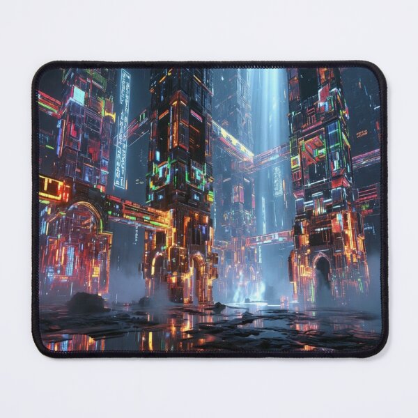 Item preview, Neon Labyrinth of Eternal Code: Cyberpunk Cyber Maze designed and sold by RavenCrow444.