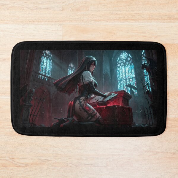 Item preview, Crimson Nun Gothic Dark Fantasy Art designed and sold by GalleryBrisArt.