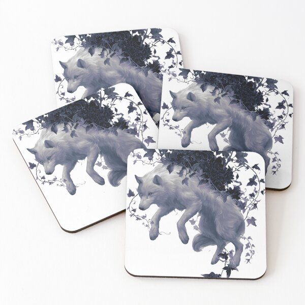 Item preview, Wolf Spirit Gothic Botanical Frame designed and sold by IllumeInk.