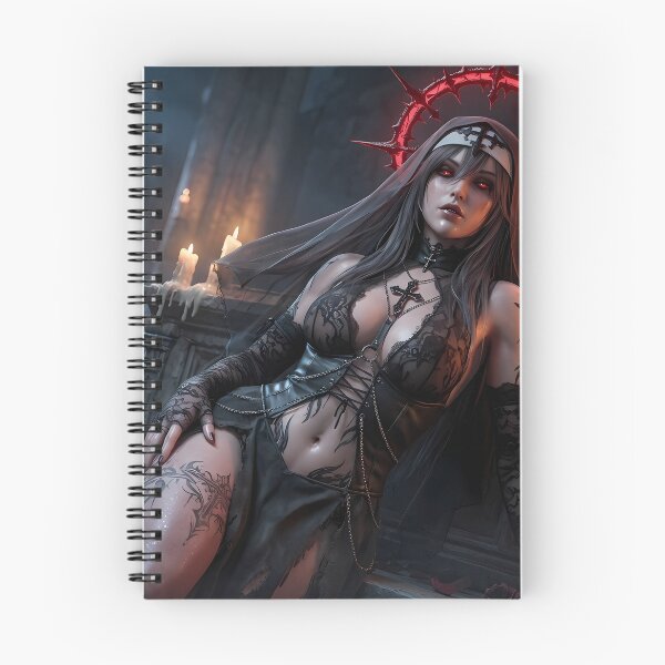 Item preview, Crimson Nun Gothic Dark Fantasy Art designed and sold by GalleryBrisArt.