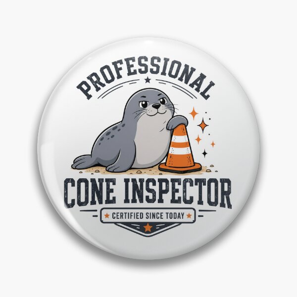 Item preview, Professional Cone Inspector Funny Seal Vector Art designed and sold by wizooo411.
