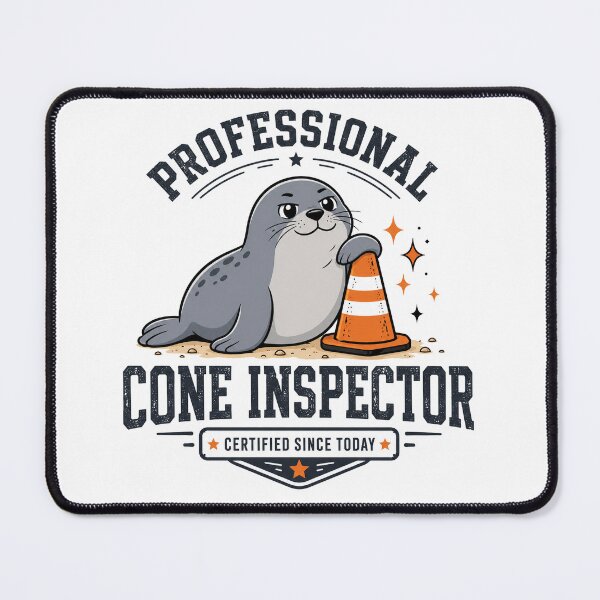 Item preview, Professional Cone Inspector Funny Seal Vector Art designed and sold by wizooo411.