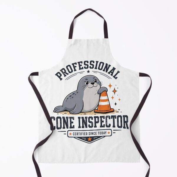 Item preview, Professional Cone Inspector Funny Seal Vector Art designed and sold by wizooo411.