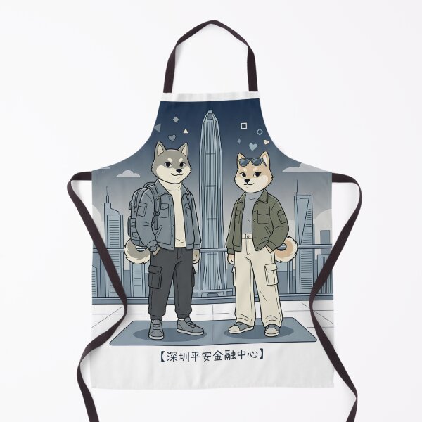 Item preview, Shiba Inu Couple Techwear Streetwear Shenzhen City designed and sold by TaiwanMemory.