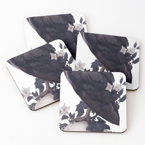 Item preview, Owl on Moonstone with Pale Flowers designed and sold by IllumeInk.