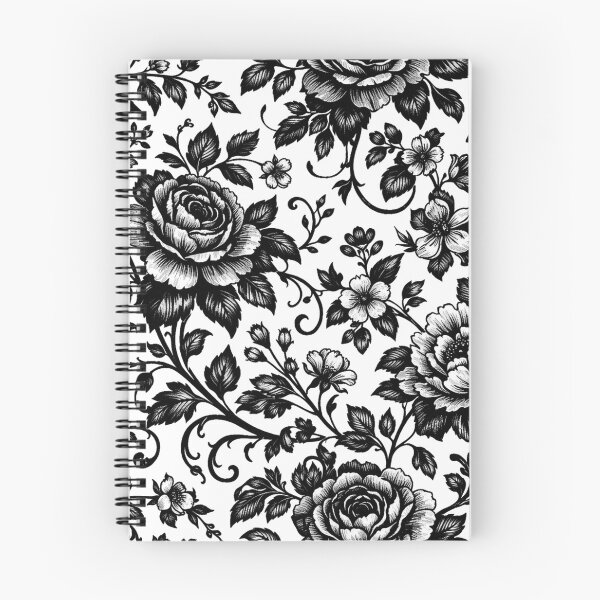 Item preview, Elegant Black and White Floral Pattern designed and sold by Owcomm.