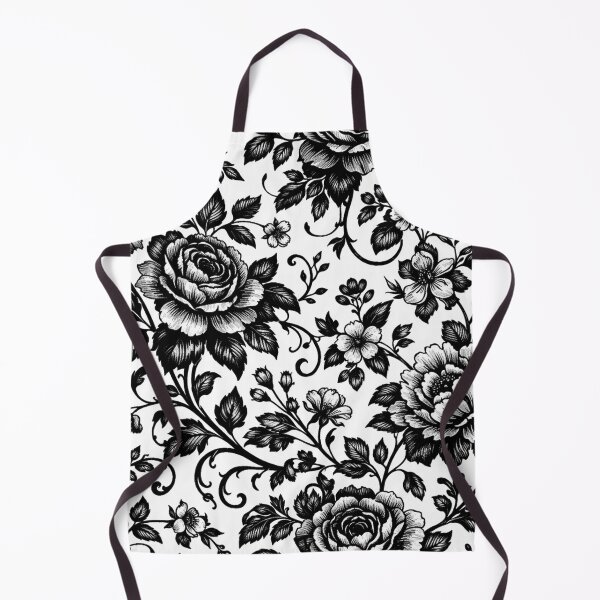 Item preview, Elegant Black and White Floral Pattern designed and sold by Owcomm.