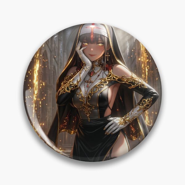 Item preview, Crimson Nun Gothic Dark Fantasy Art designed and sold by GalleryBrisArt.