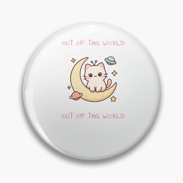 Item preview, Out Of This World Cute Space Cat Moon Kawaii designed and sold by Good Day Design.