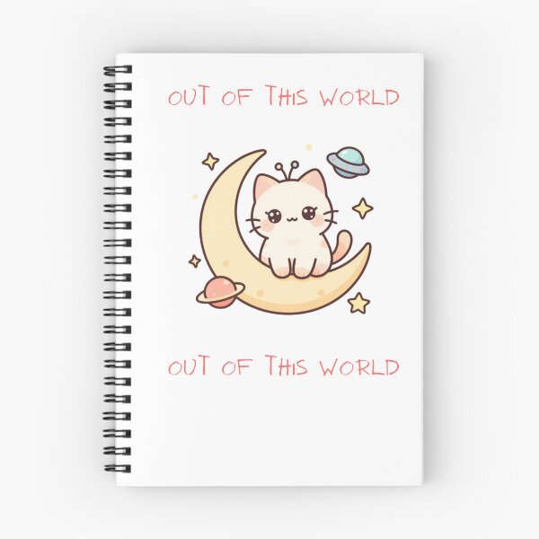Item preview, Out Of This World Cute Space Cat Moon Kawaii designed and sold by Good Day Design.