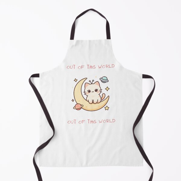 Item preview, Out Of This World Cute Space Cat Moon Kawaii designed and sold by Good Day Design.